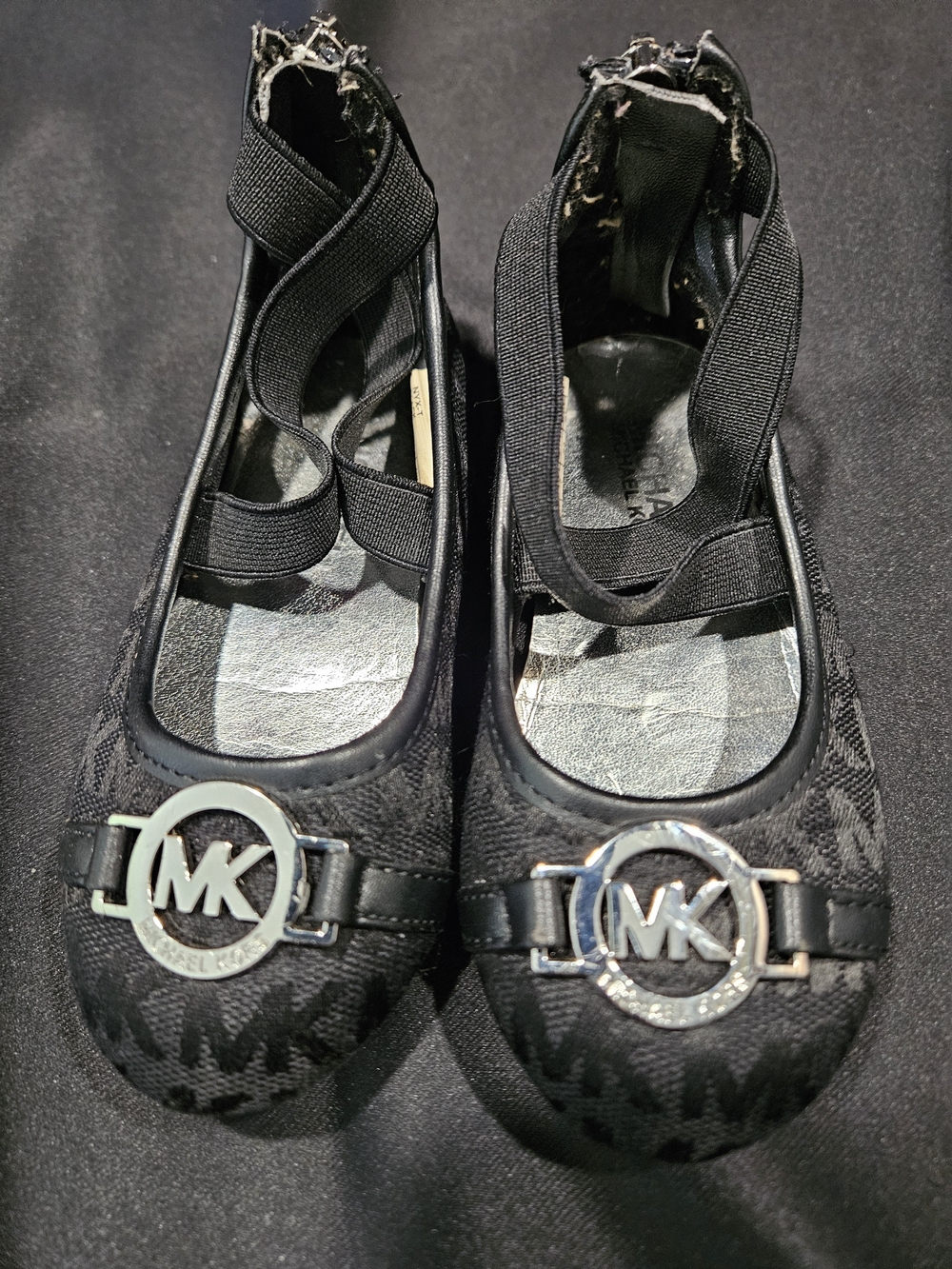 Michael Kors Black Logo Ballet Flats